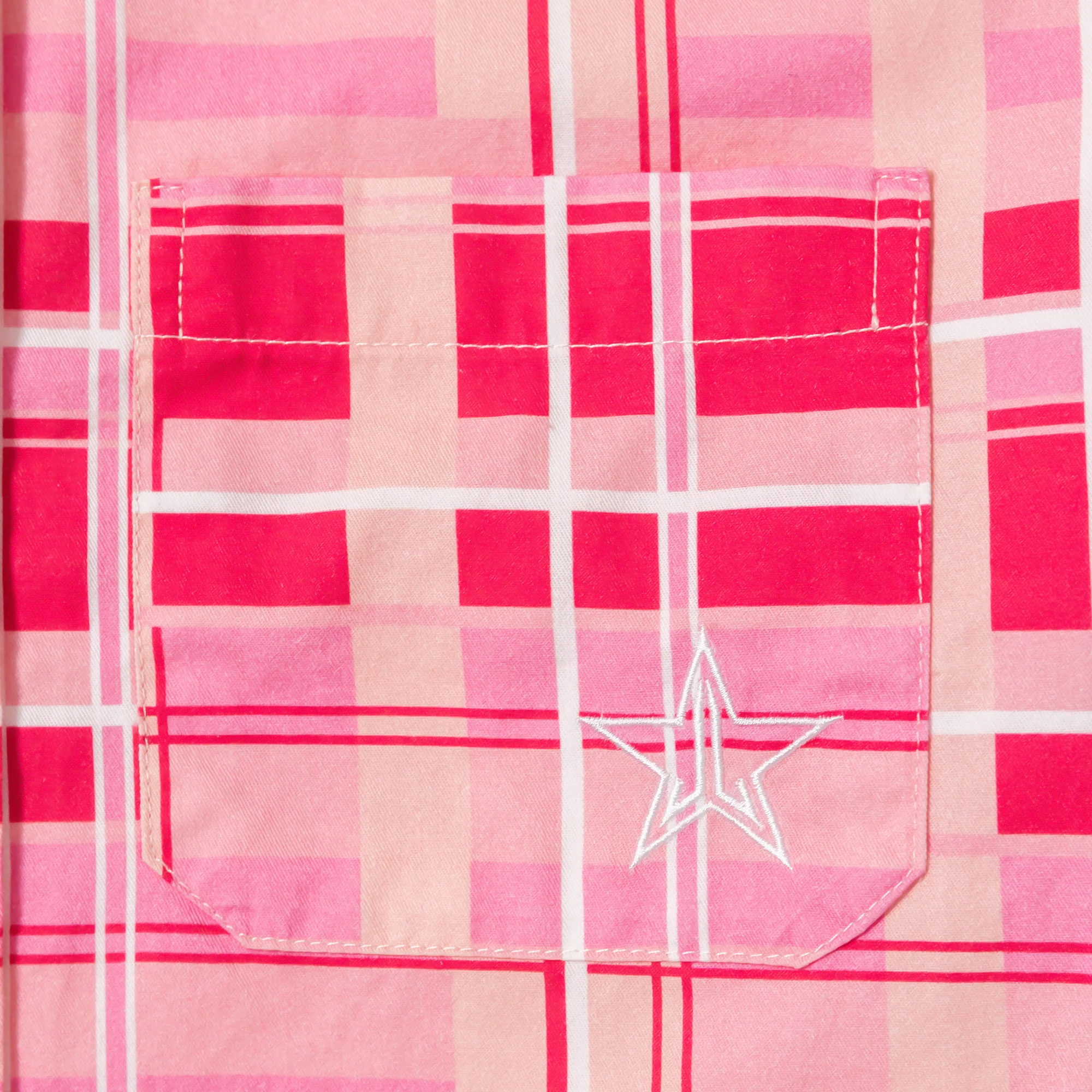 Pink Plaid Western Shirt with Snap Buttons - Image 4